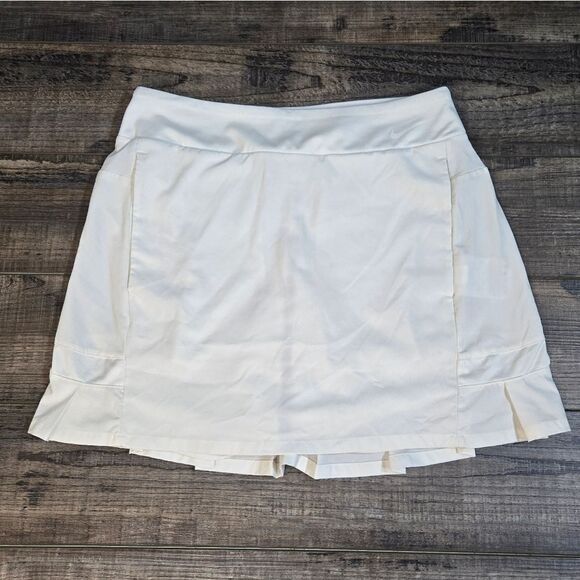 Nike Dri-fit Skort Pickleball Tennis Racket Sports White 3 Pockets Shorts Xs - Picture 1 of 12